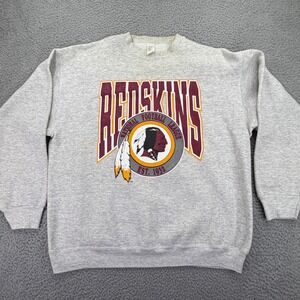 Vintage Washington Redskins Sweatshirt XL Gray NFL Football Crewneck Made in USA